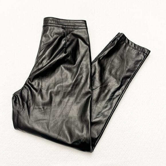 Princess Polly Faux Leather Balloon Pant Black Size 4 - Picture 6 of 6